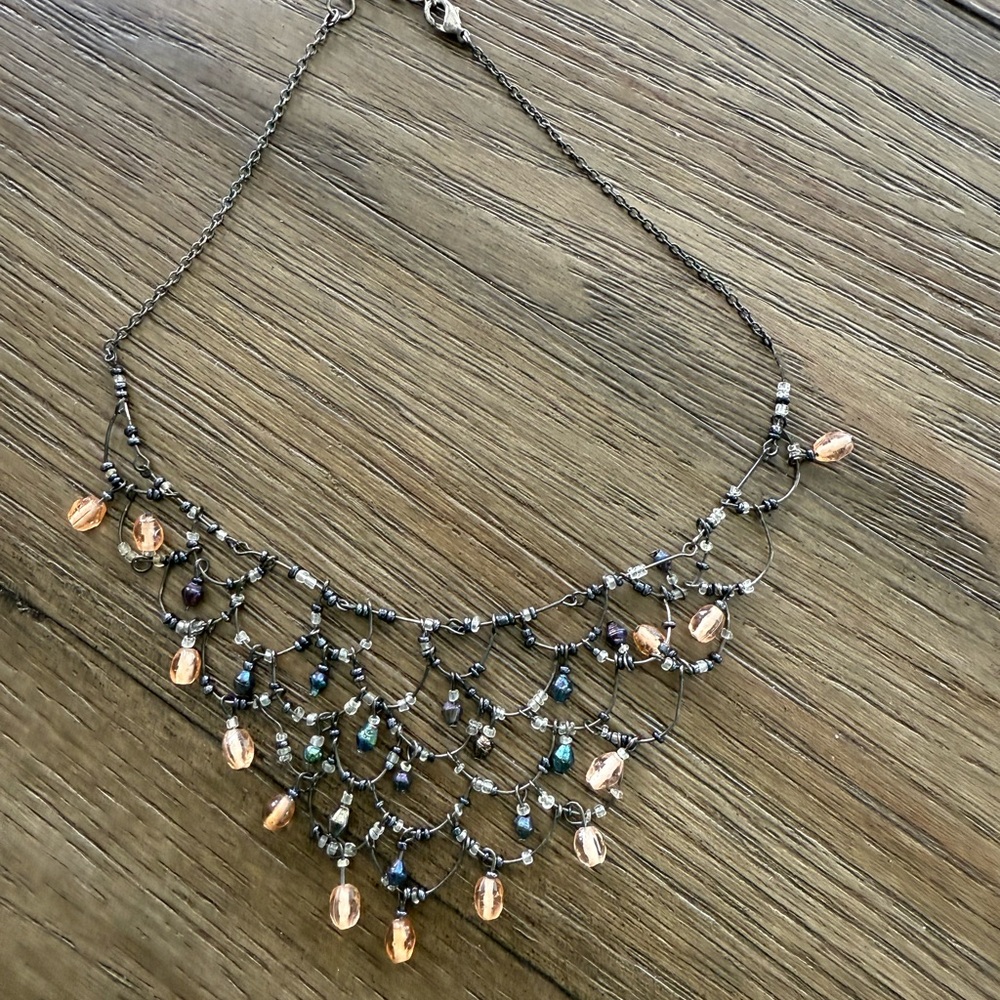 Vintage choker Elegant Multicolor Beaded Necklace